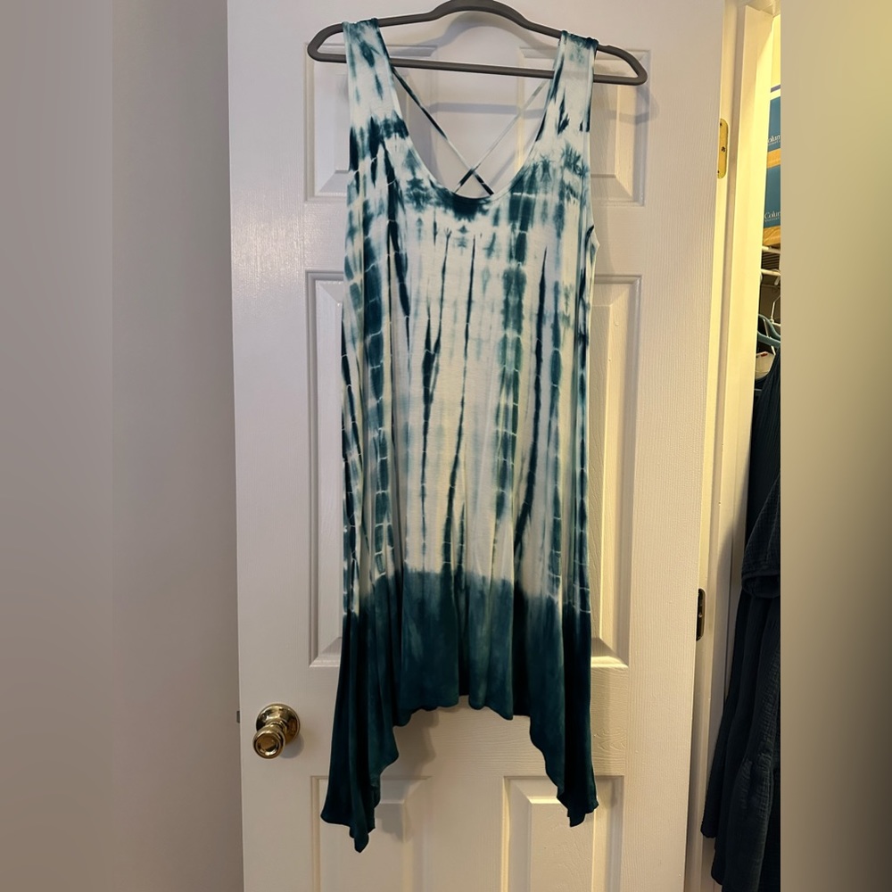 Teal Tie Dye Charlotte Russe Dress